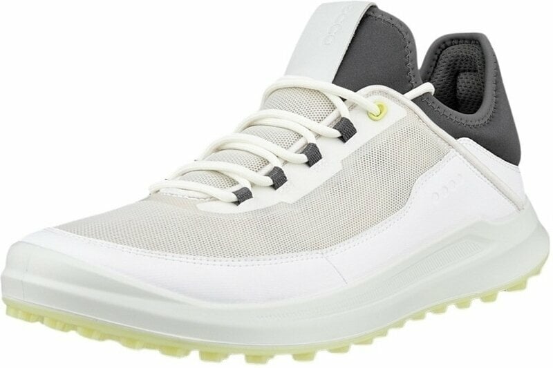 Chaussures de golf pour hommes Ecco Core Mens Golf Shoes White/Magnet 39