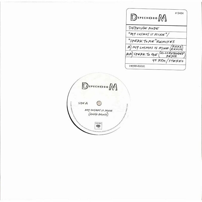 Schallplatte Depeche Mode - My Cosmos Is Mine / Speak To Me (Remixes) (12" Vinyl)
