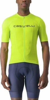 Cyklodres/ tričko Castelli Prologo Lite Jersey Dres Electric Lime/Deep Green M - 1