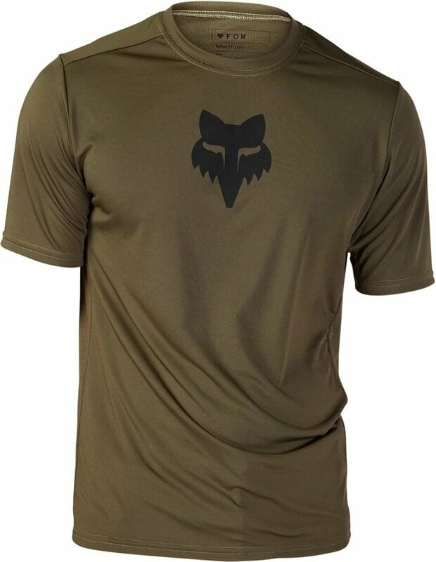 Kolesarski dres, majica FOX Ranger Lab Head Short Sleeve Jersey Olive Green M