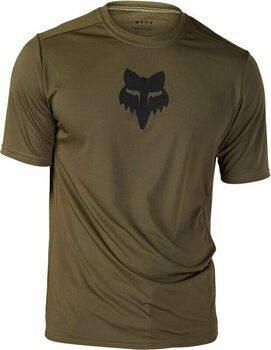 Kolesarski dres, majica FOX Ranger Lab Head Short Sleeve Jersey Olive Green M - 1