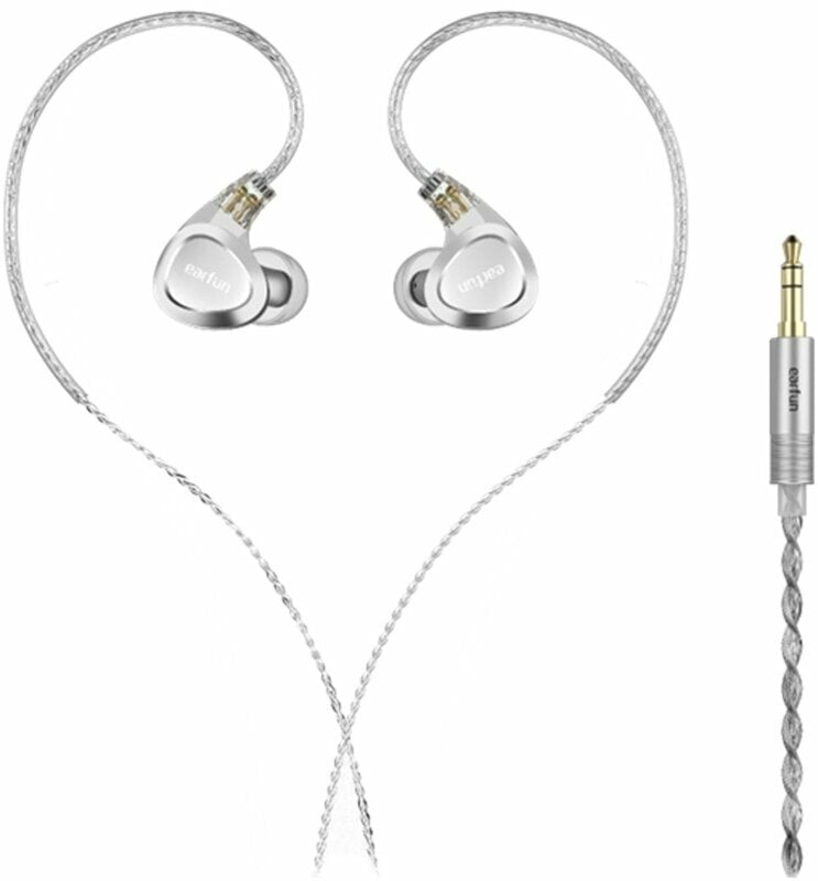 Ухото Loop слушалки EarFun EH100 In-Ear Monitor silver