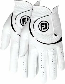 Gloves Footjoy Weathersof Mens Golf Glove (2 Pack) Regular LH White/Black L 2024 - 1