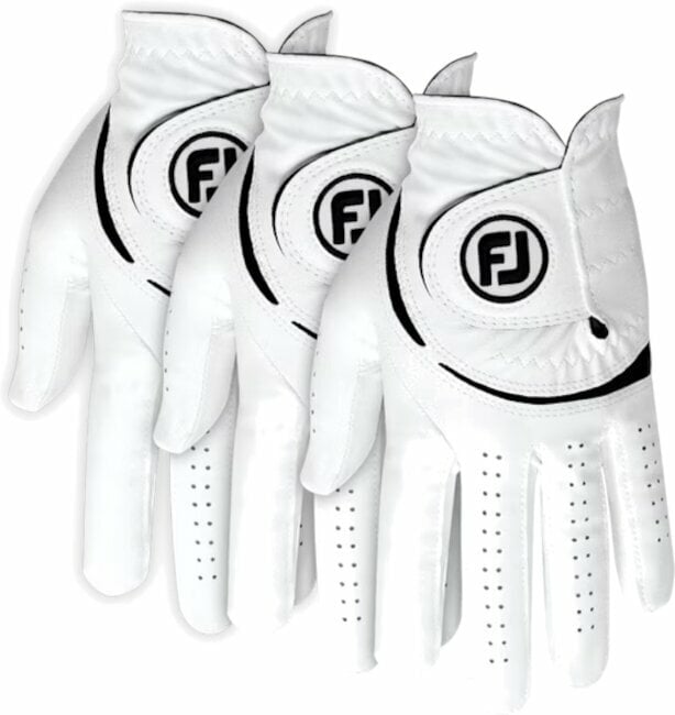 Rukavice Footjoy Weathersof Mens Golf Glove (3 Pack) Regular LH White/Black L 2024