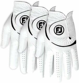 Handschuhe Footjoy Weathersof Mens Golf Glove (3 Pack) Regular LH White/Black L 2024 - 1