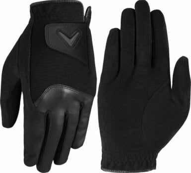 Gloves Callaway Rain Spann Mens Golf Gloves Pair Black S - 1