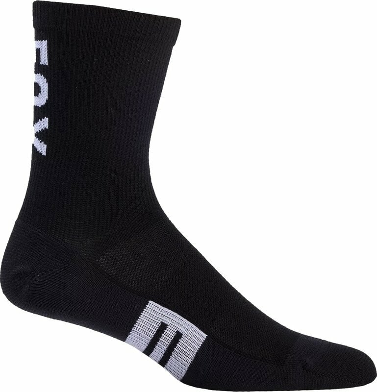 Cykelstrumpor FOX 6" Flexair Merino Socks Black L/XL Cykelstrumpor