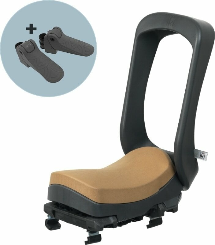 Cadeira/carrinho para criança Urban Iki Junior Bike Seat With Mounting Frame Bincho Black/Kurumi Brown Cadeira/carrinho para criança
