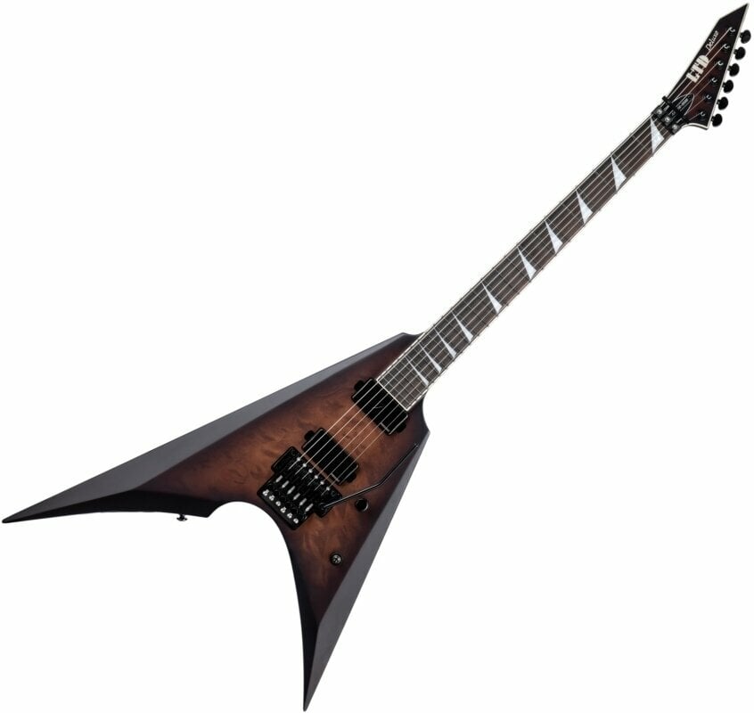 Elektriska gitarrer ESP LTD Arrow-1000 QM Dark Brown Sunburst