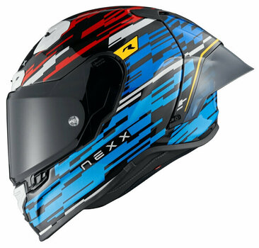 Helm Nexx X.R3R Glitch Racer Blue/Red 2XL Helm - 1