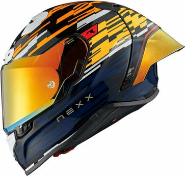 Kaciga Nexx X.R3R Glitch Racer Orange/Blue 2XL Kaciga - 1