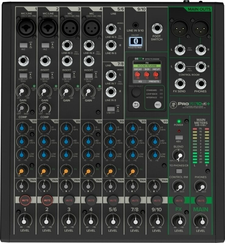 Mixer analog Mackie ProFX10v3+