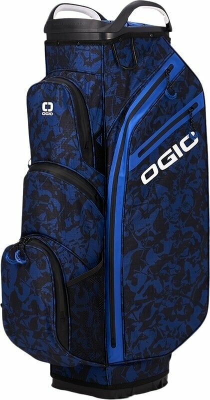 Borsa da golf Cart Bag Ogio All Elements Silencer Blue Floral Abstract Borsa da golf Cart Bag
