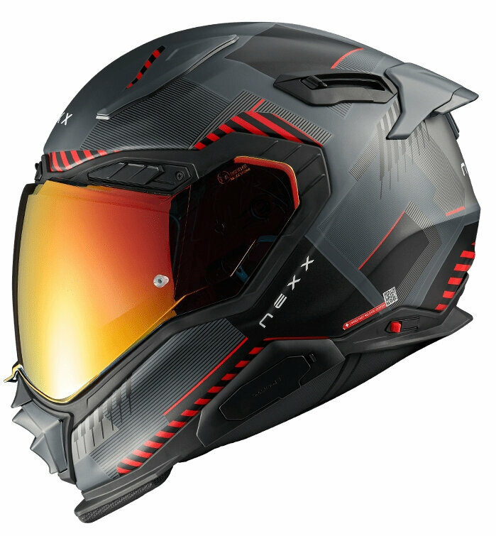 Helm Nexx X.WST3 Fluence Grey/Red MT L Helm