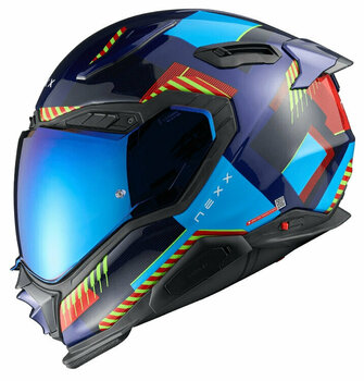 Helm Nexx X.WST3 Fluence Blue/Red XL Helm - 1