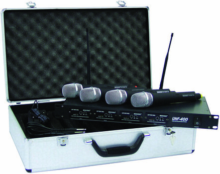 Conjunto de micrófono de mano inalámbrico Omnitronic UHF-400 - 1