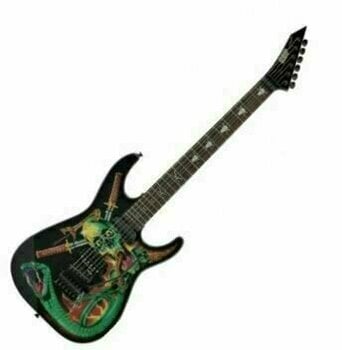 Guitare électrique ESP George Lynch Black with Skulls and Snakes Graphic - 1