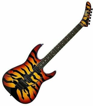 Electric guitar ESP George Lynch Yellow with Sunburst Tiger Graphic - 1