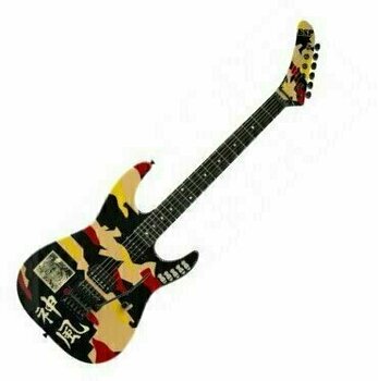Električna kitara ESP George Lynch Black with Kamikaze Graphic - 1