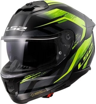 Capacete LS2 FF808 Stream II Fury Black/H-V Yellow 3XL Capacete - 1