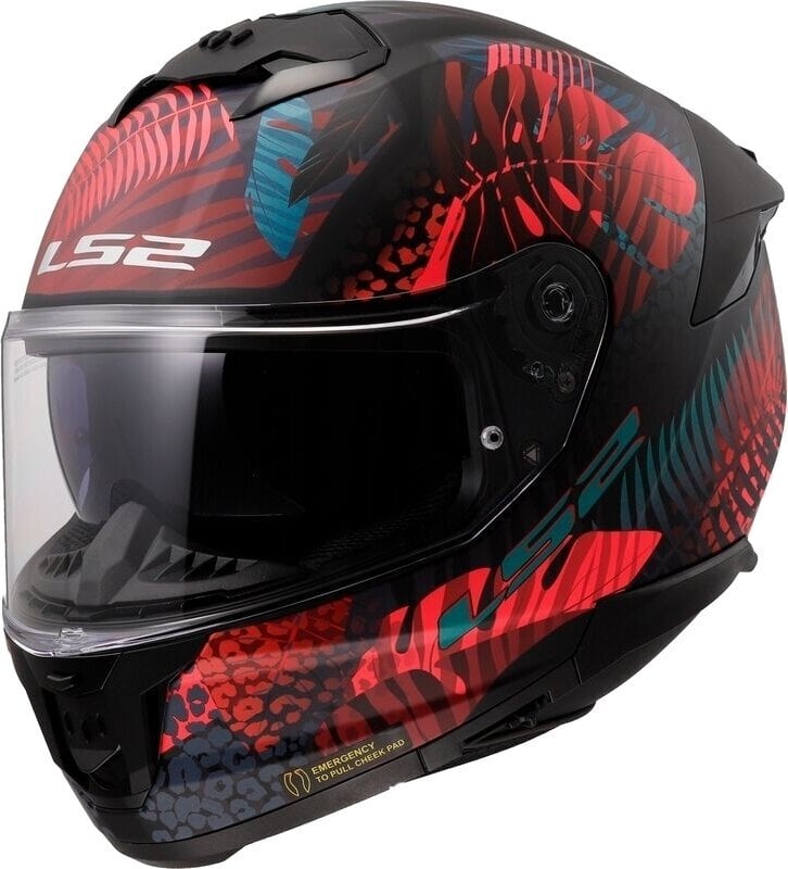 Helmet LS2 FF808 Stream II Jungle Matt Black/Pink/Blue XS Helmet