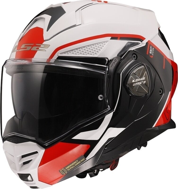 LS2 FF901 Advant X Metryk White/Red L Casque Red White unisex