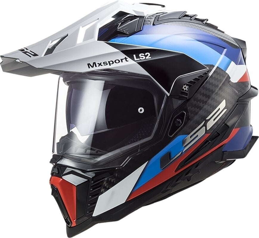 Přilba LS2 MX701 Explorer Carbon Frontier Black/Blue 3XL Přilba