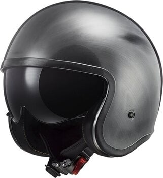 Helmet LS2 OF599 Spitfire II Solid Jeans Titanium XS Helmet - 1