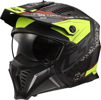 Casco LS2 OF606 Drifter Devor Matt Black/Hi-Vis Yellow L Casco - 1