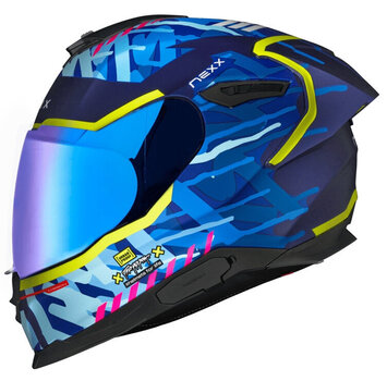 Helm Nexx Y.100R Urbangram Indigo Blue MT XS Helm - 1