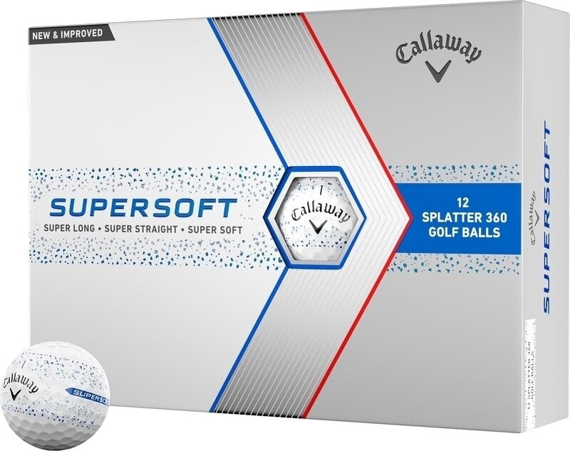 Golf žogice Callaway Supersoft Blue Splatter Golf Balls
