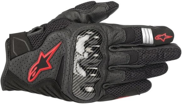 Motorcycle Gloves Alpinestars 3570518SMX-1 Air V2 Gloves Black/Red Fluo 3XL Motorcycle Gloves - 1