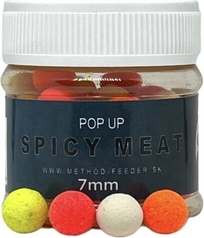 Boilies flutuantes Method Feeder Fans - 7 mm Spice Meat Boilies flutuantes