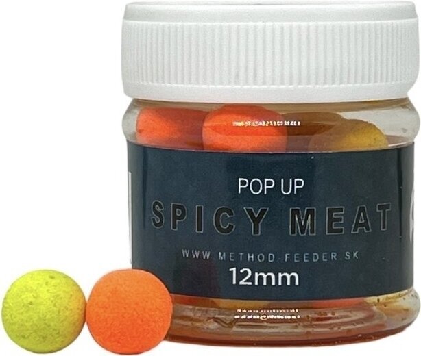 Boilies flutuantes Method Feeder Fans - 12 mm Spice Meat Boilies flutuantes