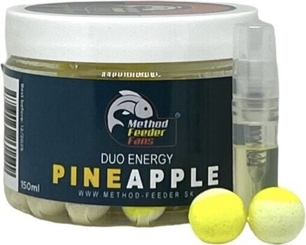 Boilies flutuantes Method Feeder Fans Duo Energy Pop Up + 2ml Spray Essence 15 mm Pineapple Boilies flutuantes - 1