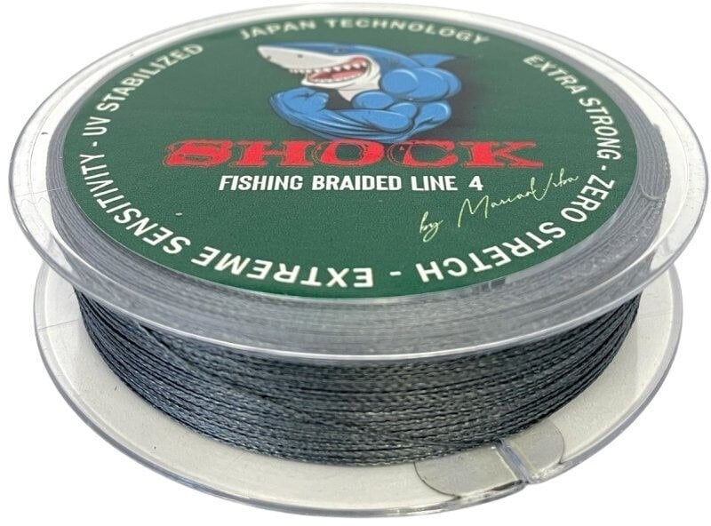 Fir pescuit Method Feeder Fans Shock Braided Line 4 Gri 0,261 mm 12,90 kg 100 m