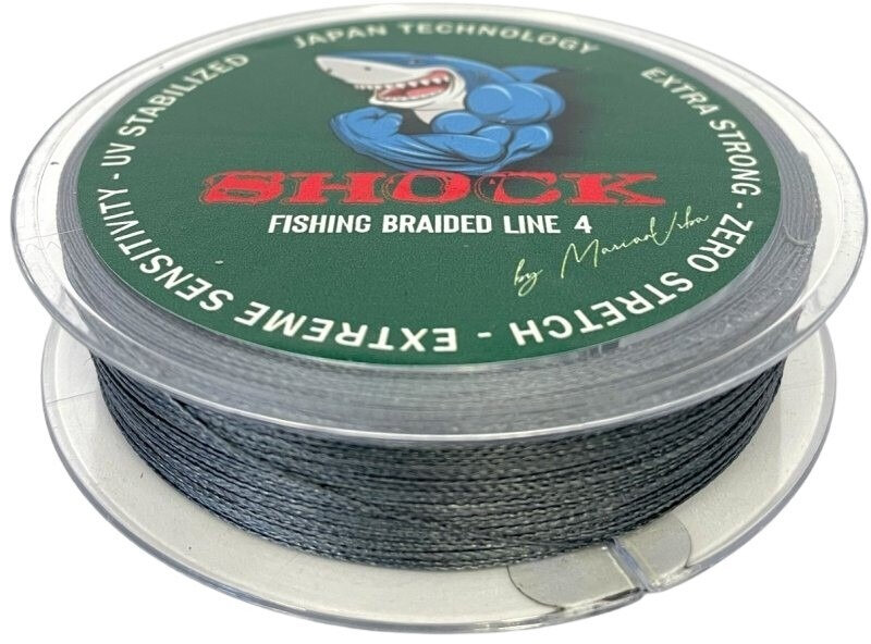 Fishing Line Method Feeder Fans Shock Braided Line 4 Grey 0,305 mm 16,50 kg 100 m