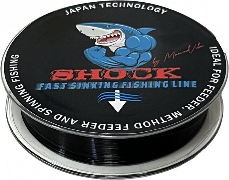 Fil de pêche Method Feeder Fans Shock Fast Sinking Line Noir 0,20 mm 200 m