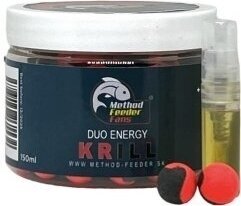 Boilies flutuantes Method Feeder Fans Duo Energy Pop Up + 2ml Spray Essence 15 mm Krill Boilies flutuantes