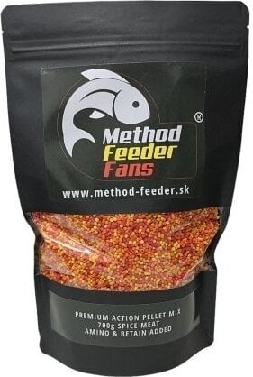Pelletit Method Feeder Fans Premium Action Pellet Mix 700 g Spice Meat Pelletit