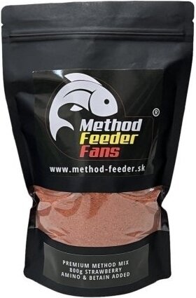 Krmivo / Krmítková zmes Method Feeder Fans Premium Method Mix Jahoda 800 g Krmivo / Krmítková zmes