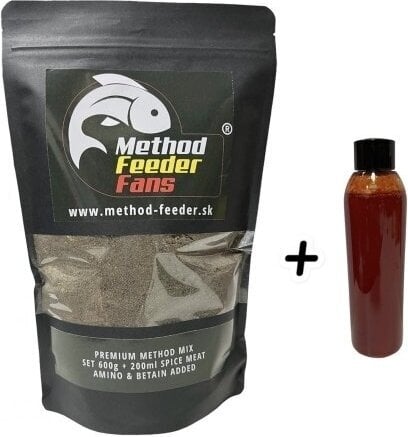 Etetőanyag Method Feeder Fans Premium Method Mix SET Spice Meat 600 g Etetőanyag