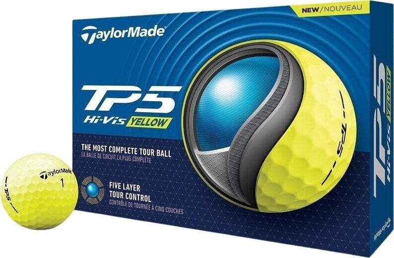 Нова топка за голф TaylorMade TP5 Golf Balls Yellow 2024