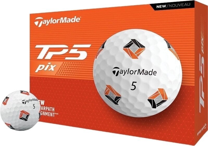 Нова топка за голф TaylorMade TP5 Pix 3.0 Golf Balls White