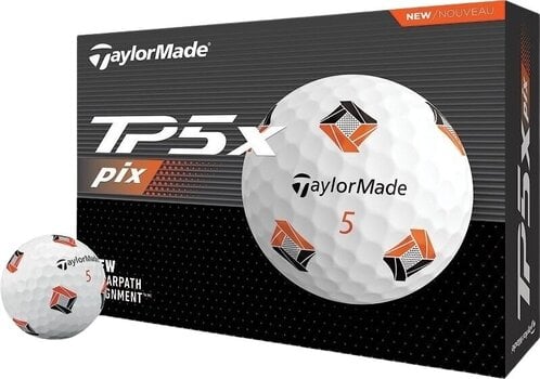 Golf Balls TaylorMade TP5x Pix 3.0 Golf Balls White - 1