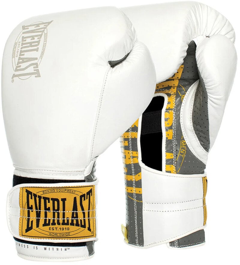 Boxerské a MMA rukavice Everlast 1912 H&L Sparring Gloves White 16 oz