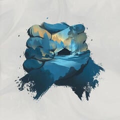 Vinyl Record Bear McCreary - God of War - Ragnarök (Blue & Black Marbled) (3 LP)