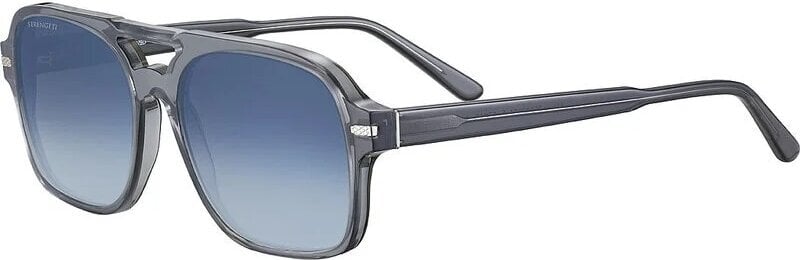 Életmód szemüveg Serengeti Marco Shiny Transparent Stormy Grey/Mineral Polarized Blue Gradient L Életmód szemüveg
