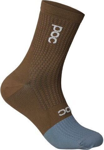 Cycling Socks POC Flair Sock Mid Jasper Brown/Calcite Blue L Cycling Socks