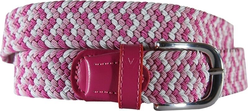 Cinture Alberto Multicolor Braided Belt White/Pink 85